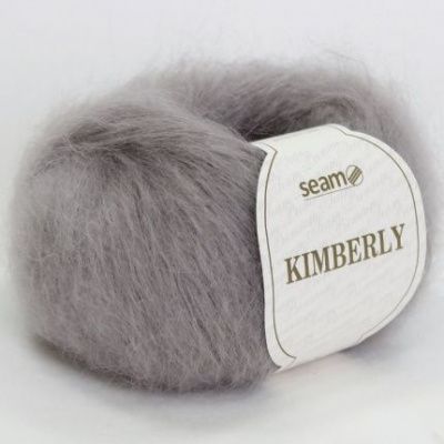 Пряжа SEAM Kimberly ( 163802 серый ) Состав: 80% кид мохер 20% полиамид; 25г/210м